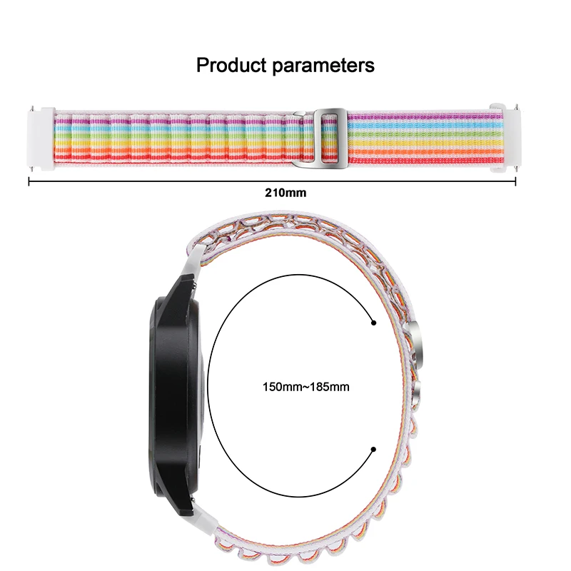 Nylon Alpine Loop Band Strap Metal Button for Huawei Watch Fit 2 / FIT New / fit2 With Connector