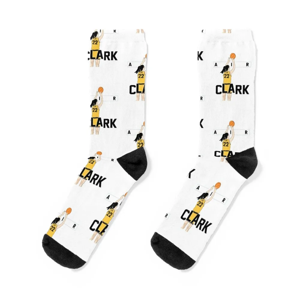 Yellow Iowa Basketball Caitlin Clark Socks Children's funny gift Women Socks Men's