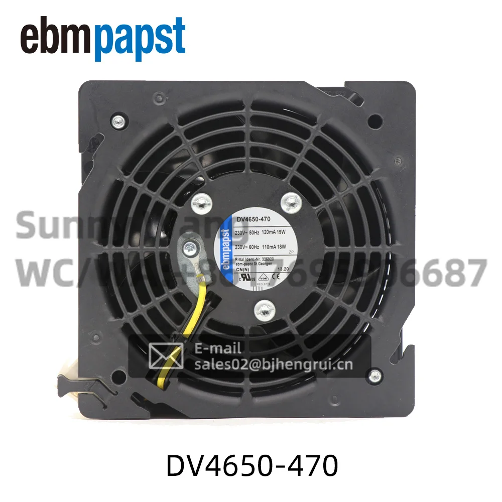 

ebmpapst DV4650-470 12 см 120*120*38 мм 230 В 50 Гц 120 мА 19 Вт Ventilador Охлаждающий осевой вентилятор для шкафа Вентиляторы Gabinete