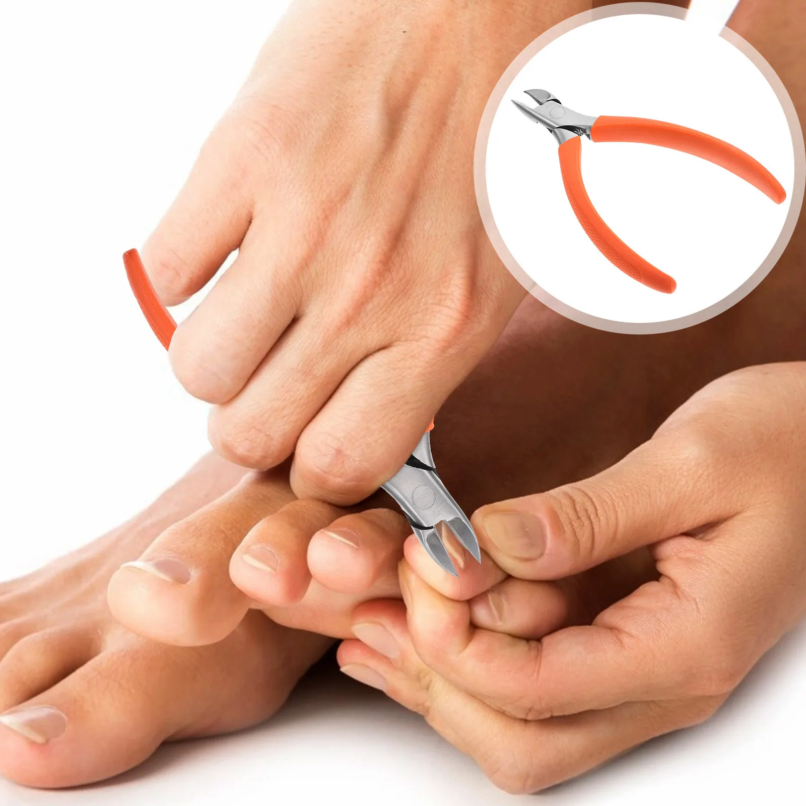 

Stainless Steel Nail Clipper With Silicone Handle For Thick Toenail Dead Skin Removal Manicure Pedicure Tool Cuticle Nipper