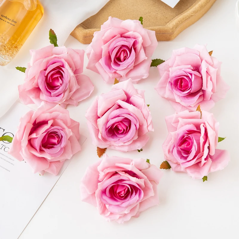50/100pcs Artificial Flower Silk Rose Wedding Arch Home Room Festival Party Decor Christmas Wreath DIY Gift Prop Scrapbook Garde image 3