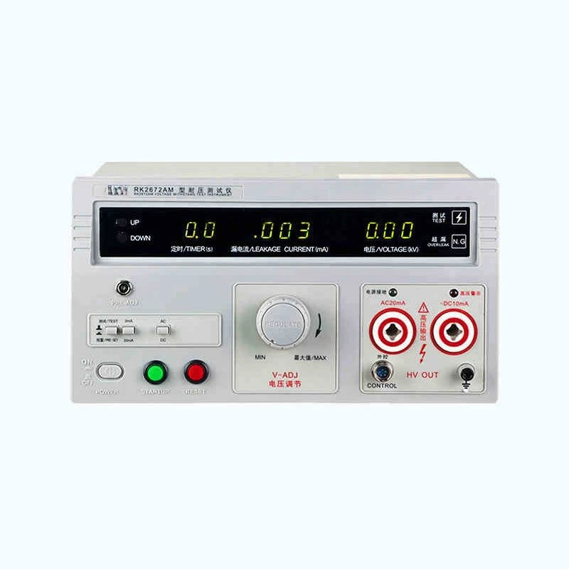 RK2672AM High Voltage Tester AC0-20MA/DC0-10MA 0-5000V Withstand Voltage Electronic Measuring Instrument with 100VA Transformer