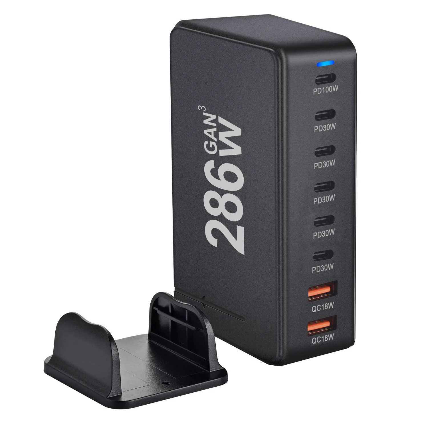 Imagem -02 - Desktop Usb Tipo-c pd Carregador de Carregamento Rápido Portas 240w 286w Usb-c Carregador para Iphone Laptop Tablet Android