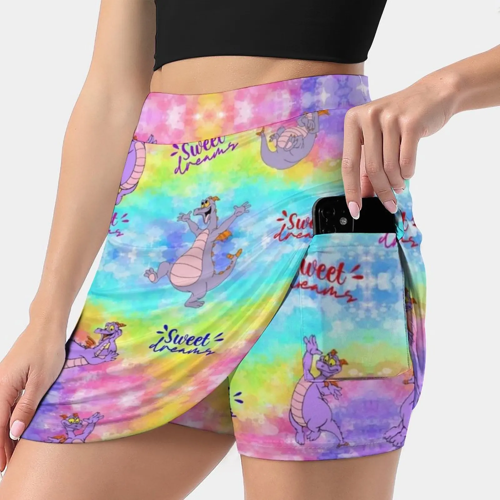 Figment The Dragon! Women\'s skirt Aesthetic skirts New Fashion Short Skirts Dragon Wdw Walt World Magic Kingdom Parks