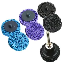 1Pcs Grinding Disc Polishing Wheel For Clean And Remove Paint with Holder Poly Strip Discs Abrasive 2 Inch 50mm Stripping Wheel