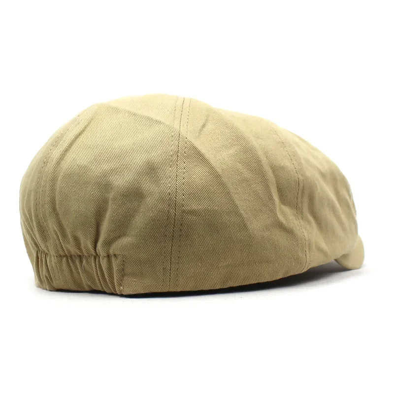 Solide Baumwolle Newsboy Caps Männer Flache Schirmmütze Frauen Maler Baskenmütze Hüte – Detail 13