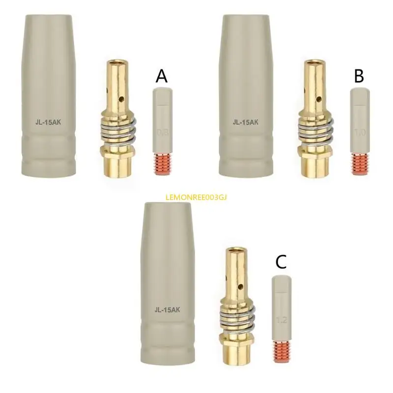 M4YC 15AK European Torch Gas Nozzle Tip Holder Welding Accessories Pack Of 3 Suitable For Professional Welder DIY Enthusiasts