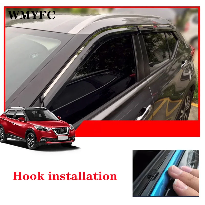 

Car Windows Door Visor for Nissan Kicks e-Power 2018~2023 2024 Awnings Sun Rain Eyebrow Smoke Deflector Guard Cover Accessories