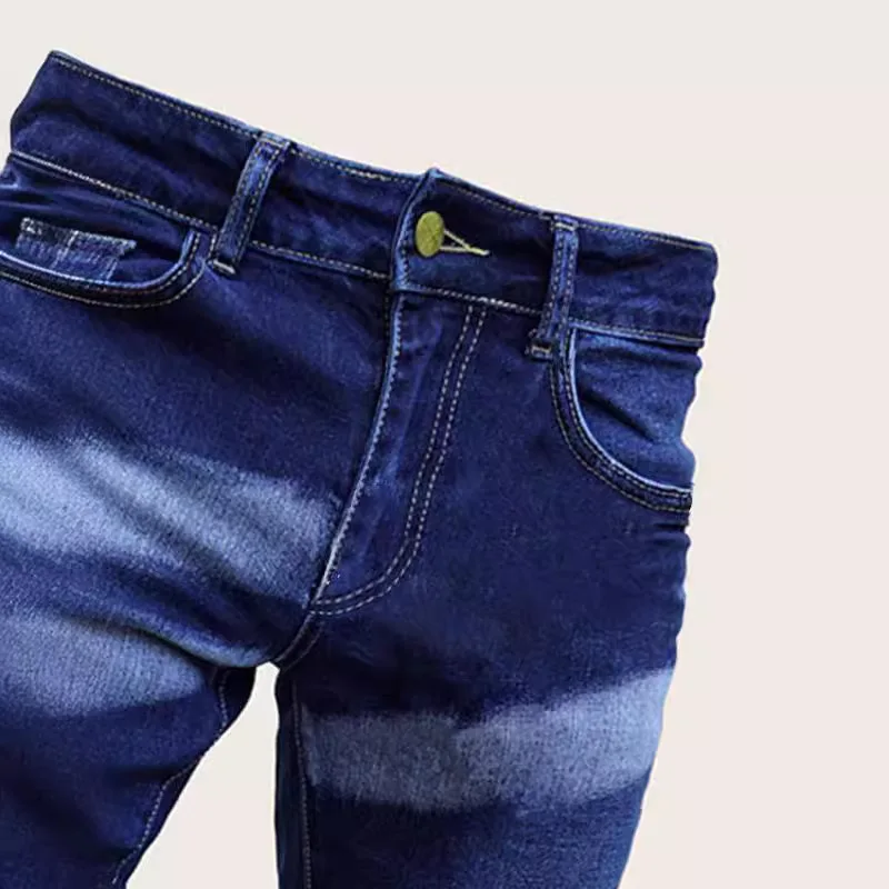 Americano Europeo 2025 Nuovi Uomini di Modo Casual Alla Moda Sottile Foro Patched Spruzzi di Inchiostro Matita Denim Pantaloni Jeans Maschili Pantaloni