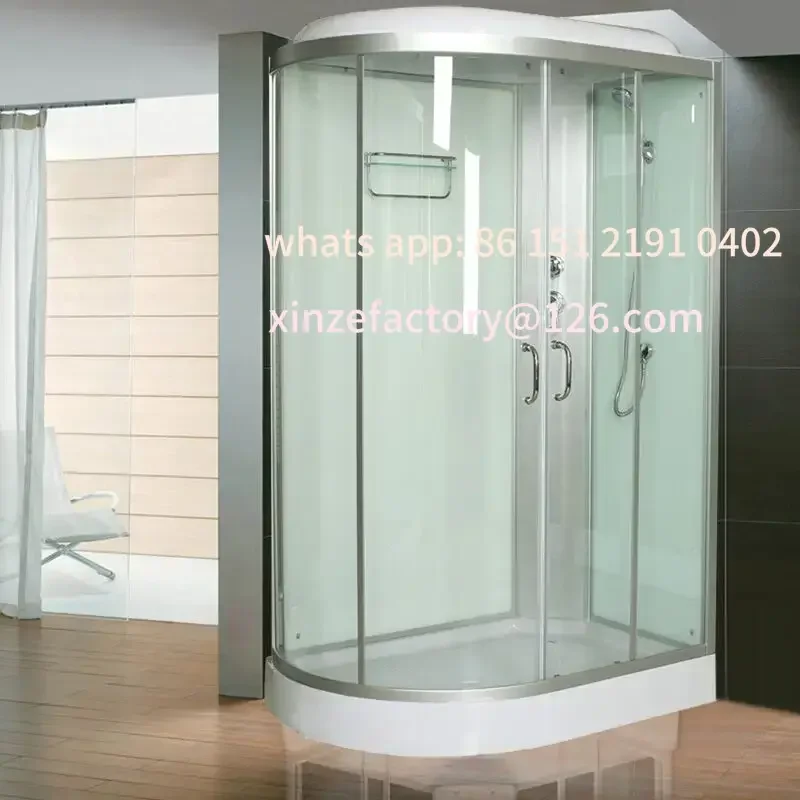 

Customizable Leopard Dragon integral shower room tempered glass household partition bathroom integrated bath wet and dry se