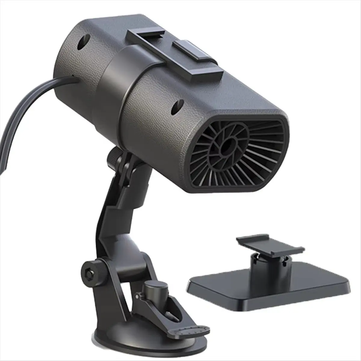A64I Portable Electric Car Heater with Suction Cup Air Cooler Fan 12V Demister Defroster Heating Fan 200W Dryer Windshield