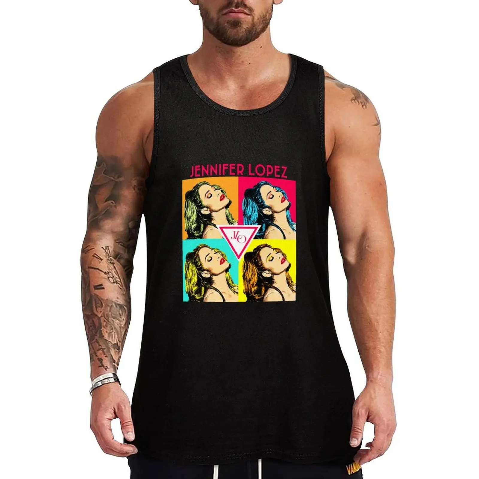 

Jennifer Lopez Tank Top sleeveless vest men gym men Man gym clothes men clothing