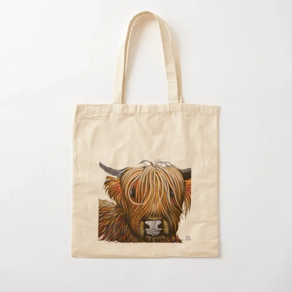 Scottish Highland Cow PRiNT 'HAMISH' by Shirley MacArthur Tote Bag Canvas stote bag Large bags for women tote bag women