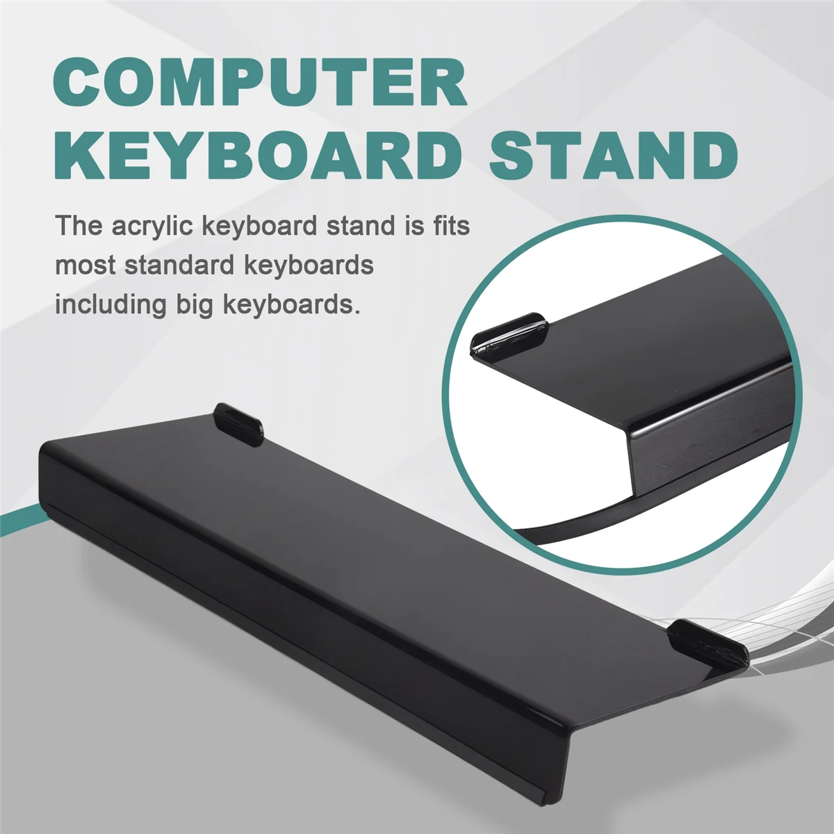 Quality! Acrylic Computer Keyboard Stand for Desk, Keyboard Riser Tilt Lift, Keyboard Holder for Desktop, Desk Keyboard Lifter