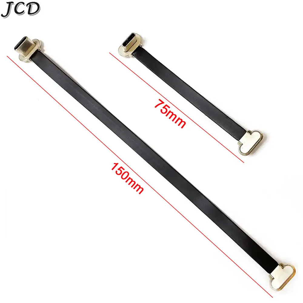 

JCD USB C Type-C USB FPC Soft Flat Cable Male To Male Charging Cable Fast Charge Charging Wire Extention for Phone