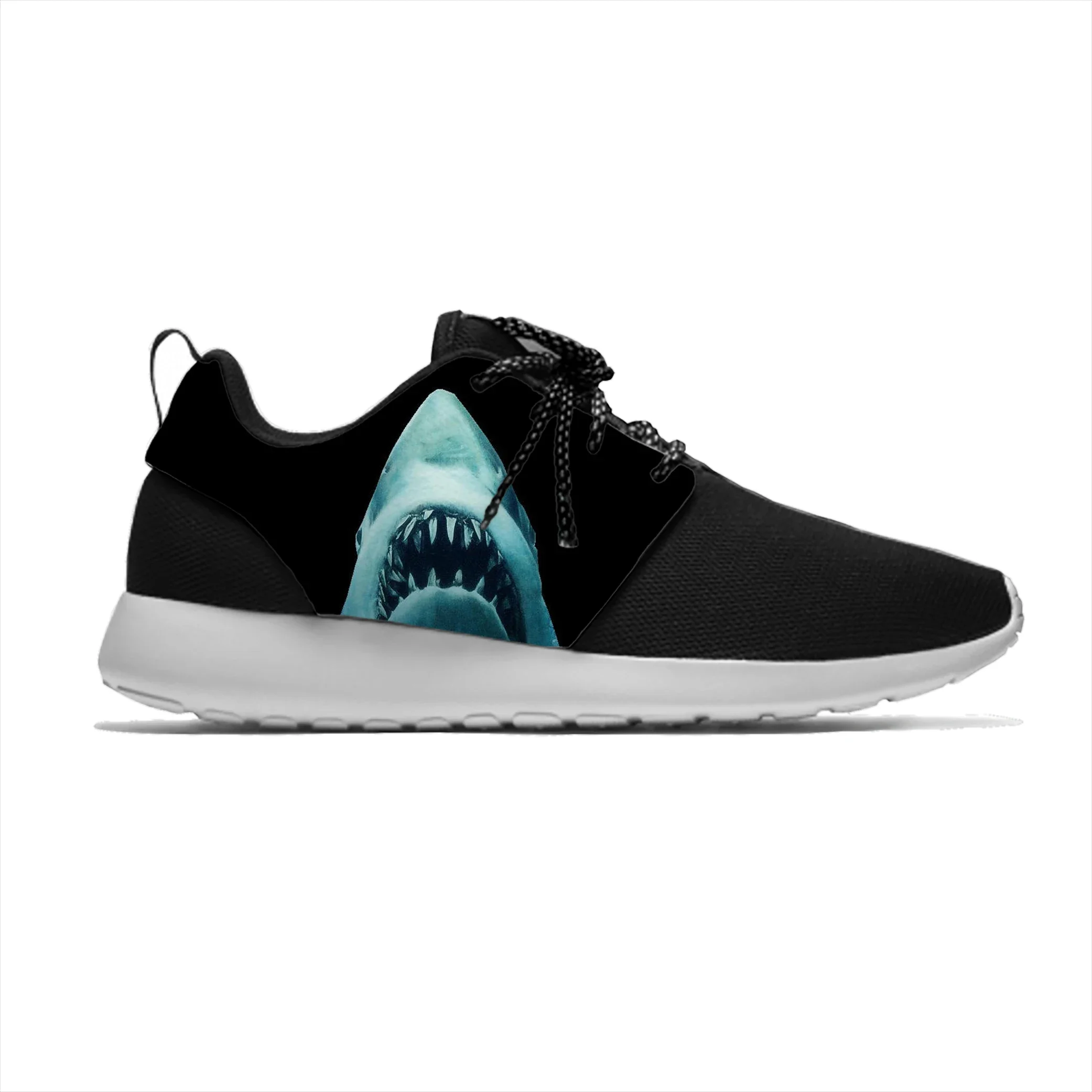 Anime Cartoon Jaws Movie Shark Horror Scary Funny Sport Running Shoes Casual Breathable Lightweight 3D Print Men Women Sneakers