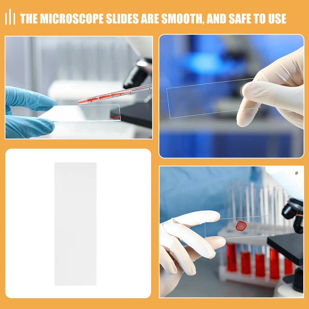 

50 Pcs Laboratory Supplies Microscope Slides Accessories Kit Biology Class Props Glass for Sample