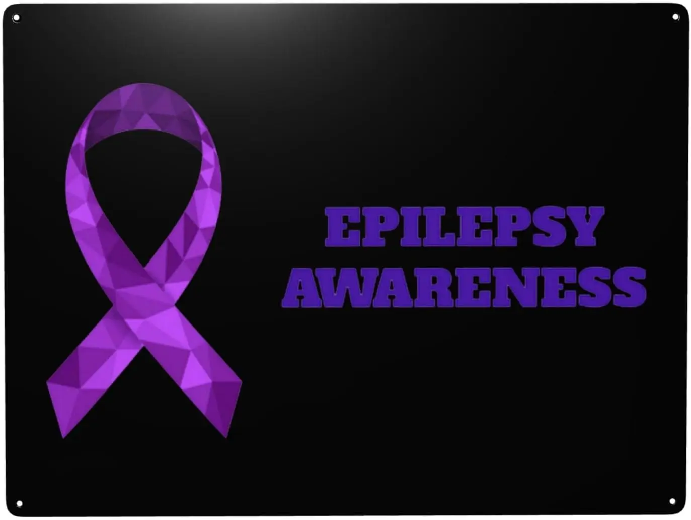 Epilepsy Awareness Unique Metal Sign Decor - : Elevate Your Home, Street, And Business Ambiance-aluminum