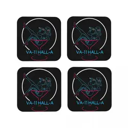 VA-11 Hall-A Neon Sign Coaster Hot Pad Decoration And Accessories For Table Utensils For Kitchen Placemats Napkins Coffee Mat