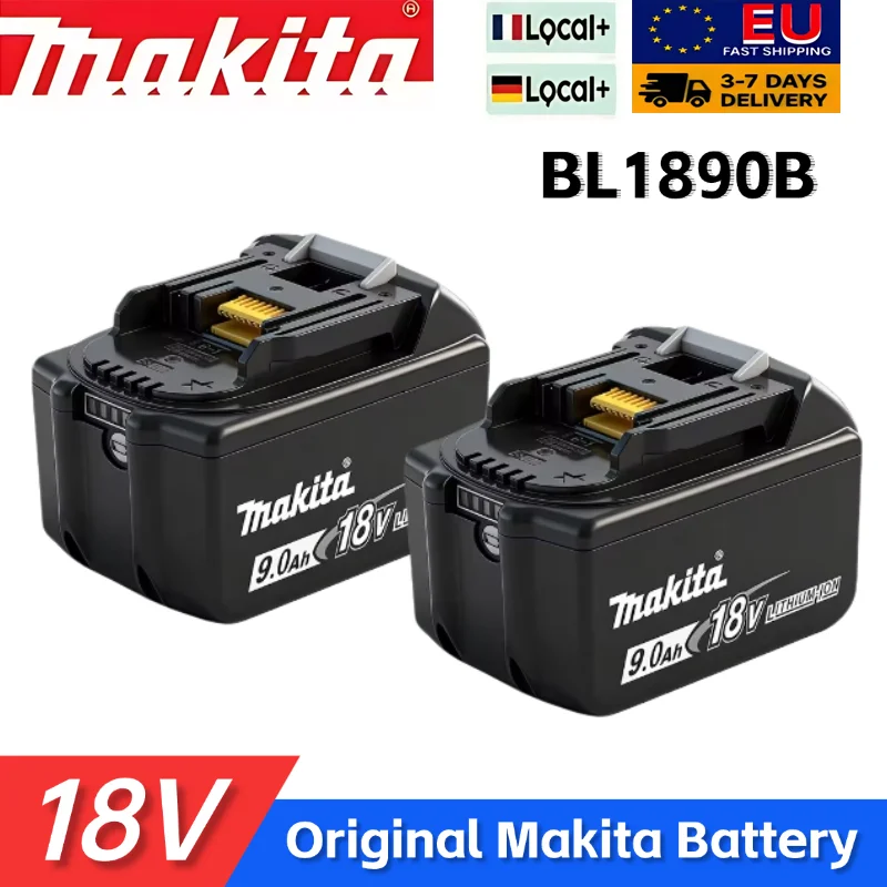 Batteria originale Makita BL1890 18V 9.0Ah, compatibile con i modelli BL1860 e BL1850, batteria al litio per utensili elettrici a batteria LXT. Spedizione rapida da un magazzino nell’UE.