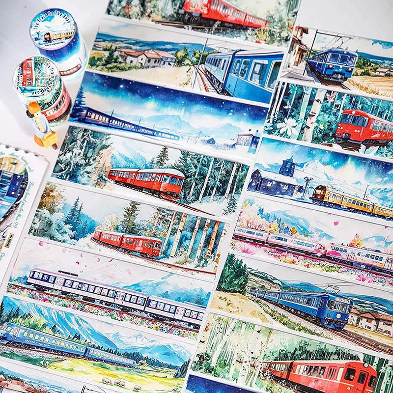 Mr.Paper 200cm/Roll PET Washi Tape DIY Transparent Decorative Tape for Junk Journal Scrapbook Diary DIY Crafts