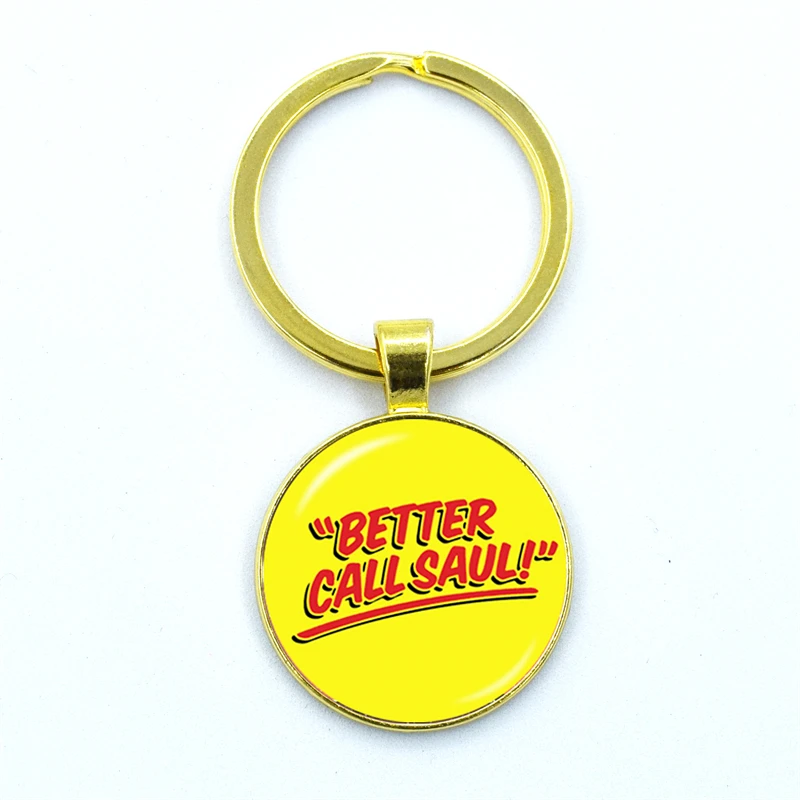 HOT!!! Classic Movie Better Call Saul Fashion Glass Dome Cabochon Key Chain Jewelry Gift For Fans