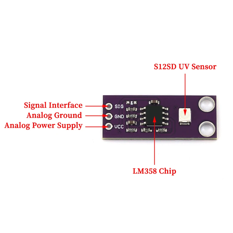 Javino UV Sensor Module CJMCU-GUVA-S12SD Sunlight Ultraviolet Intensity Detector For Arduino Environment Monitoring