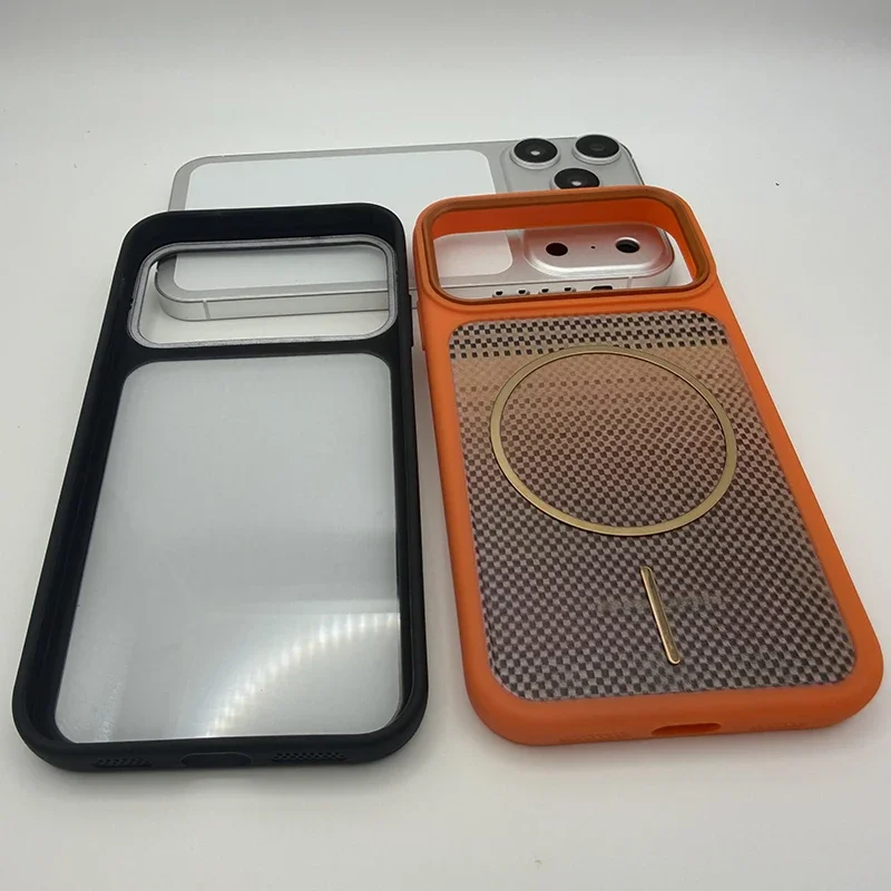 Etui z TPU o fakturze kevlaru dla iPhone XR, zmodyfikowane na 17 Pro, wygląd jak 17 Pro, odporna na wstrząsy osłona ochronna kompatybilna z MagSafe. — zdjęcie produktu 6