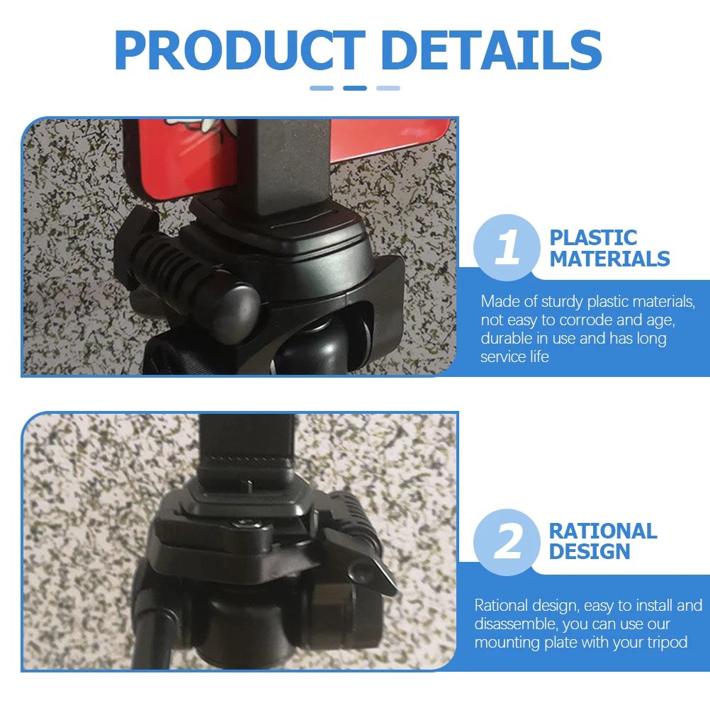 

2Pcs Flexible Tripod Mount Quick Release Plates Reliable Camera Accessories Durable