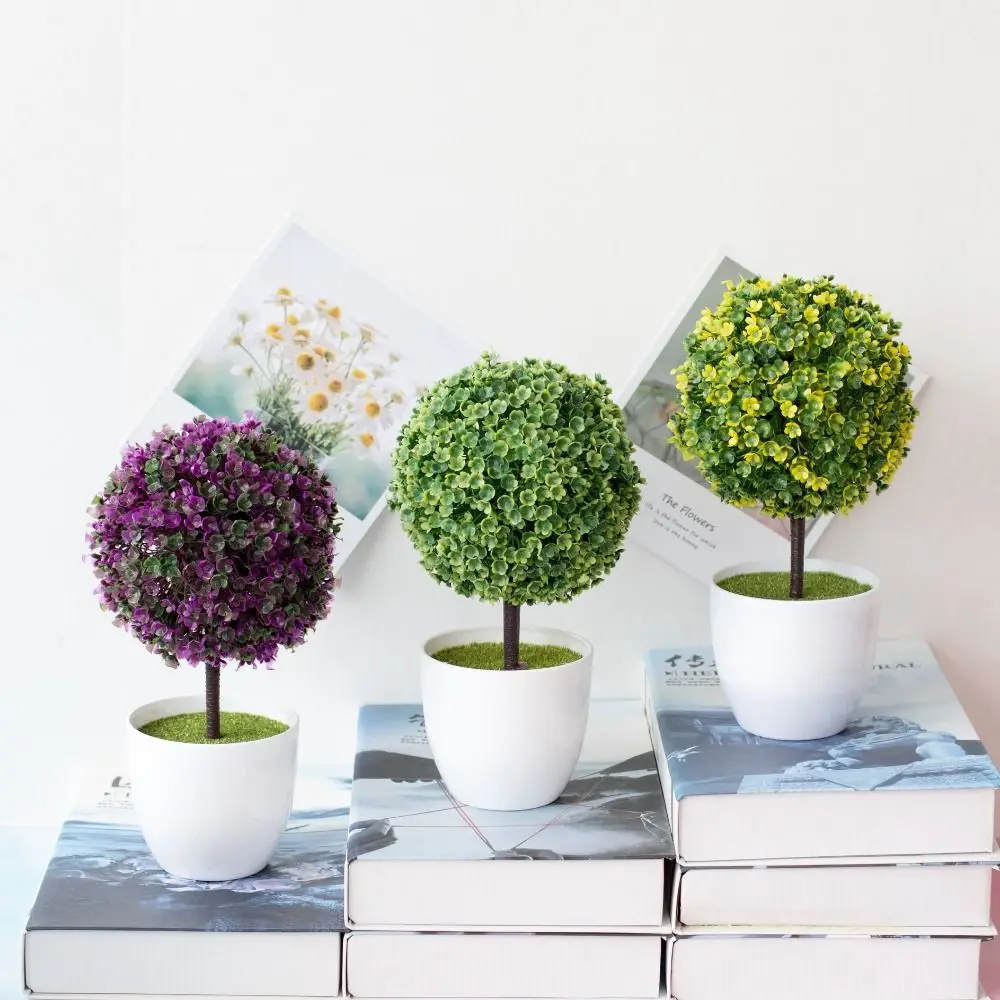 Kreative künstliche Pflanzen Bonsai Topf Schneeball Garten kleinen Baum Topf Schreibtisch Ornamente neue Simulation gefälschte Blumen