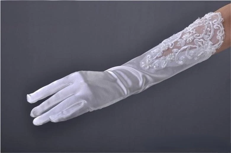 Gants de patients avec appliques en dentelle, doigt de mode, blanc, ivoire, accessoires de mariage élégants, stock, nouveauté