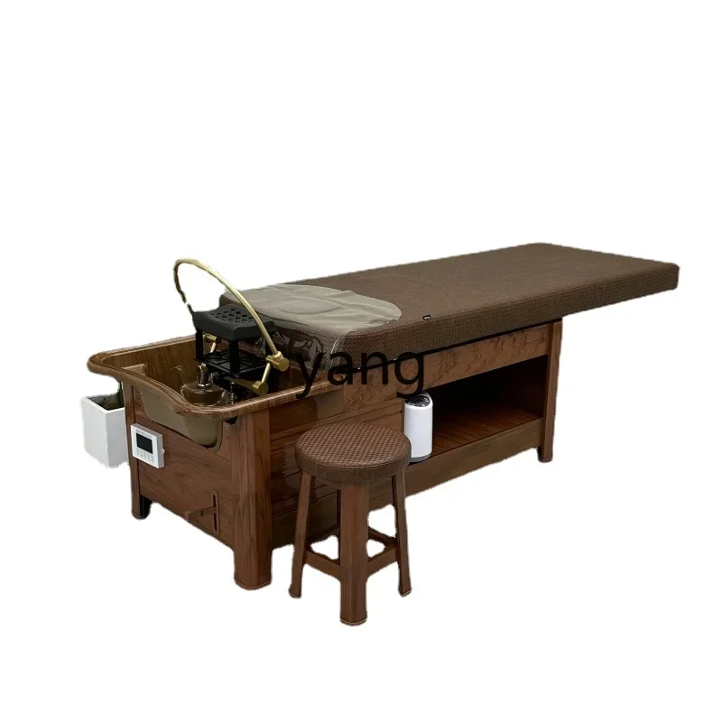 كرسي شامبو حساء LH Toudao سرير معالجة الرأس لتدوير المياه مع بكرات للتبخير وصالون الحلاقة لصالون الشعر #2