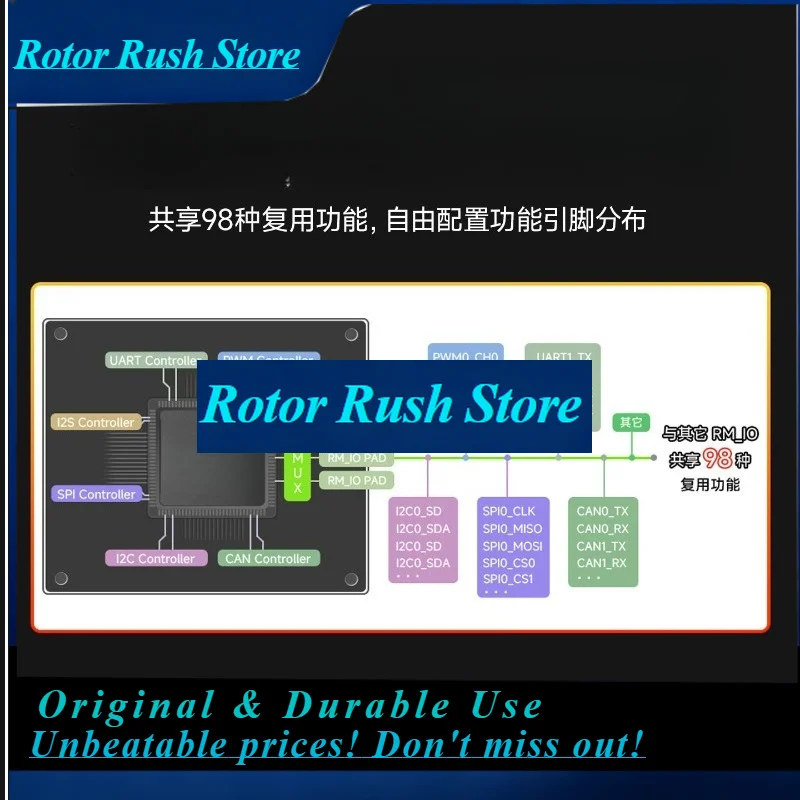 RoRuSDevelopment Board Three Core A7+M0 Dual Architecture Micro Linux Industrial Control Board