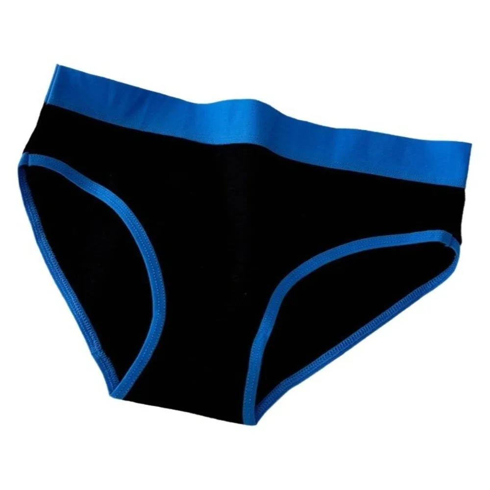 Ins Cotton Crotch Sports Style Briefs Mid Waist Patchwork Women's Underwear Female Lingerie Triangle Panties Lady