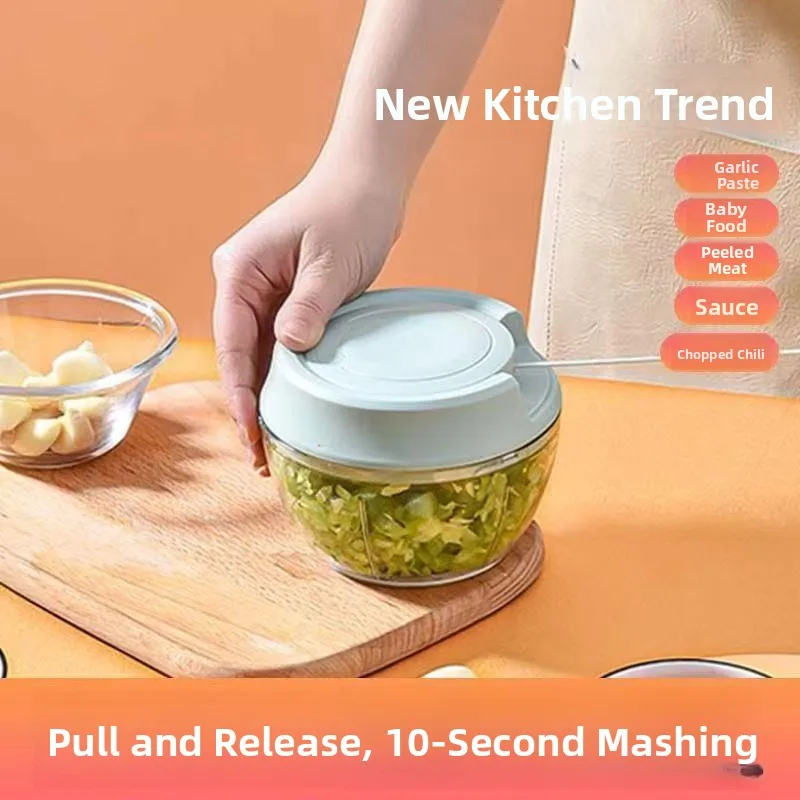 

Manual Garlic Chopper Hand Pull Meat inder Pepper And Ginger Mincing hine Small Size Kitchen Cooking Tool