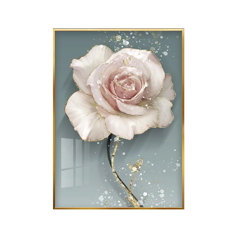 

Современная легкая роскошная ванная комната, водонепроницаемая декоративная роспись для ванной комнаты, хрустальные фарфоровые фрески, картины для отелей