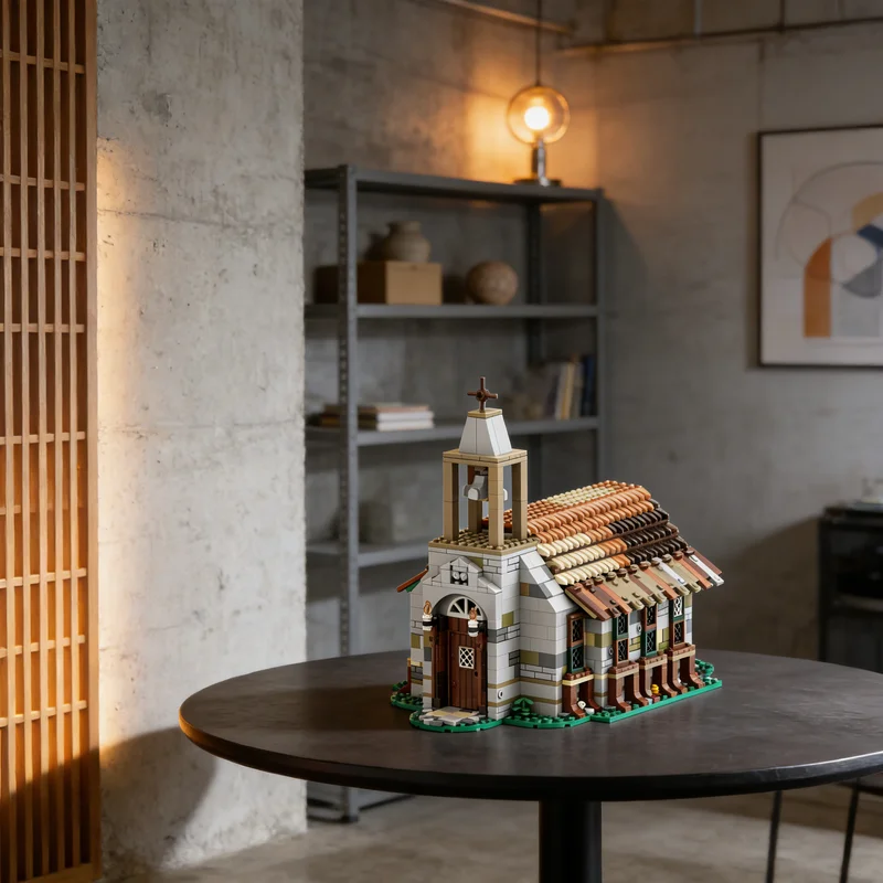 

Набор строительных блоков MOC «Средневековый замок-церковь», 1263 детали, креативный подарок для самостоятельной сборки, декор для дома и офиса, премиум-класс для взрослых и детей