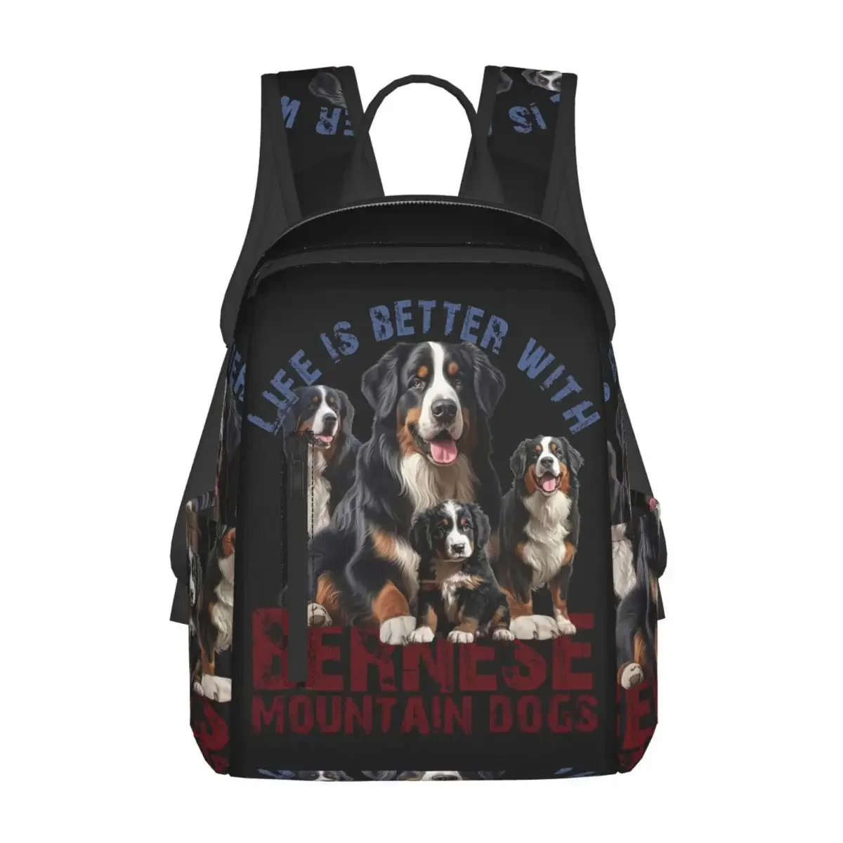 

Bernese Mountain Dog Backpack Daypack Large Capacity Kids BookBag School Bag Shoulder Bags for Men Women