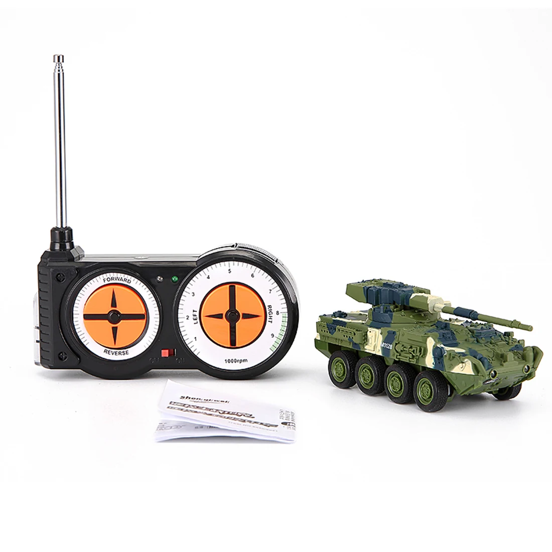 8012 Mini RC Tank With Light Model Military Toy Vehicle Rotatable Wireless Charging Tanks Simulation Gifts Toys for children