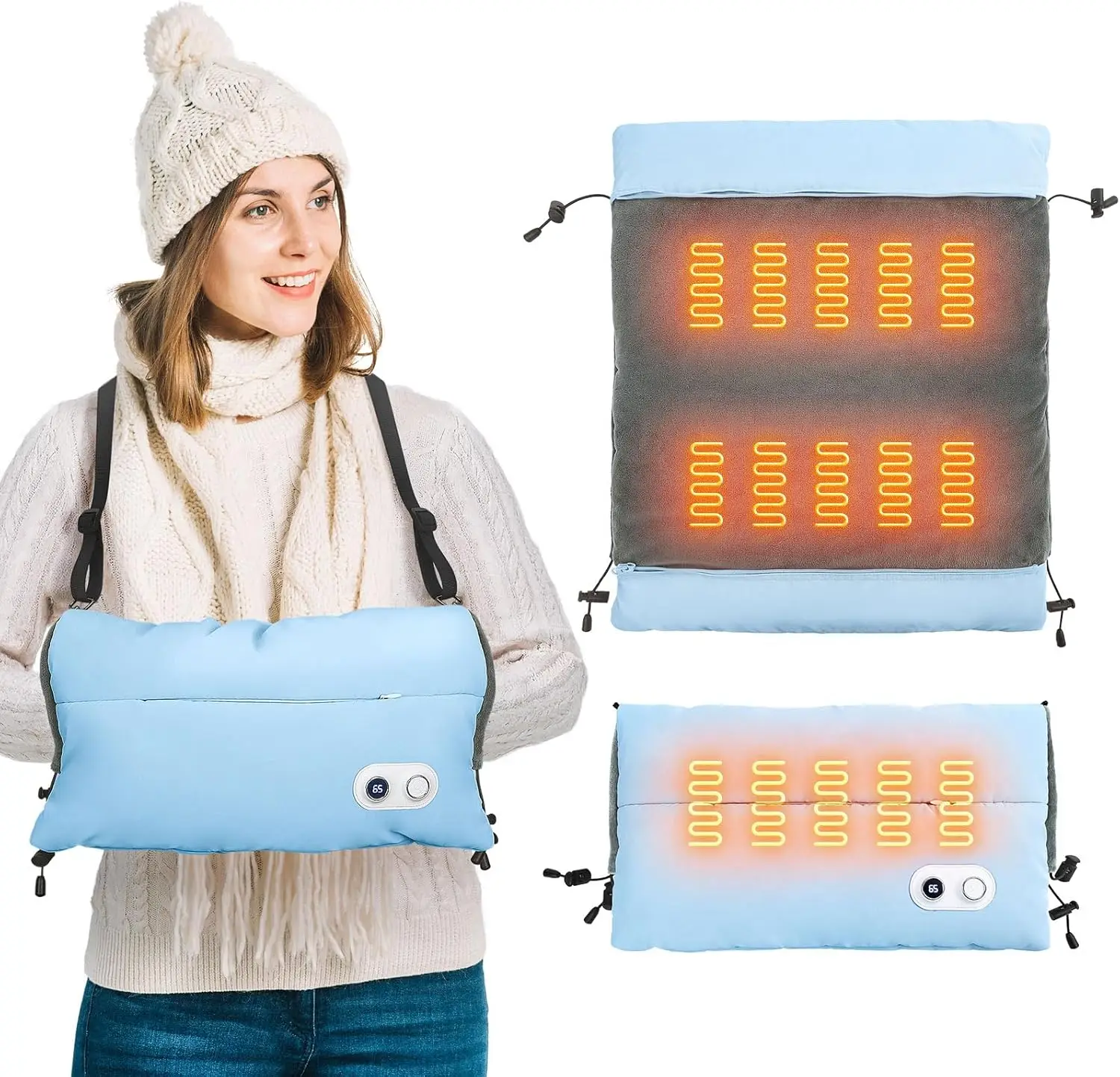 

Перезаряжаемая грелка для рук с функцией Power Bank на 10000 мАч, портативный графеновый нагрев, регулируемая температура для всех сезонов и в качестве подарка