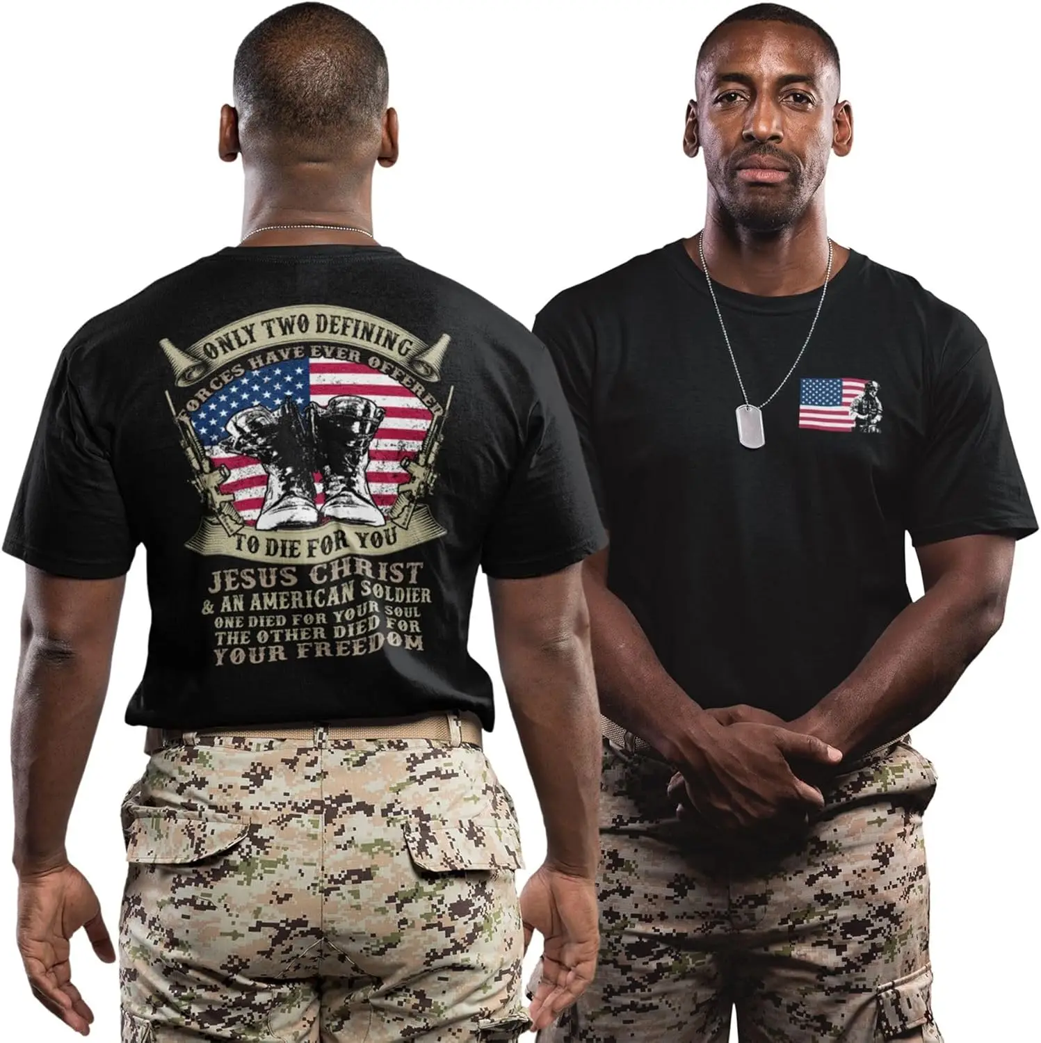 Only Two Defining Forces Veterans Tshirt for Men, Military Service Gifts, Vet Apparel