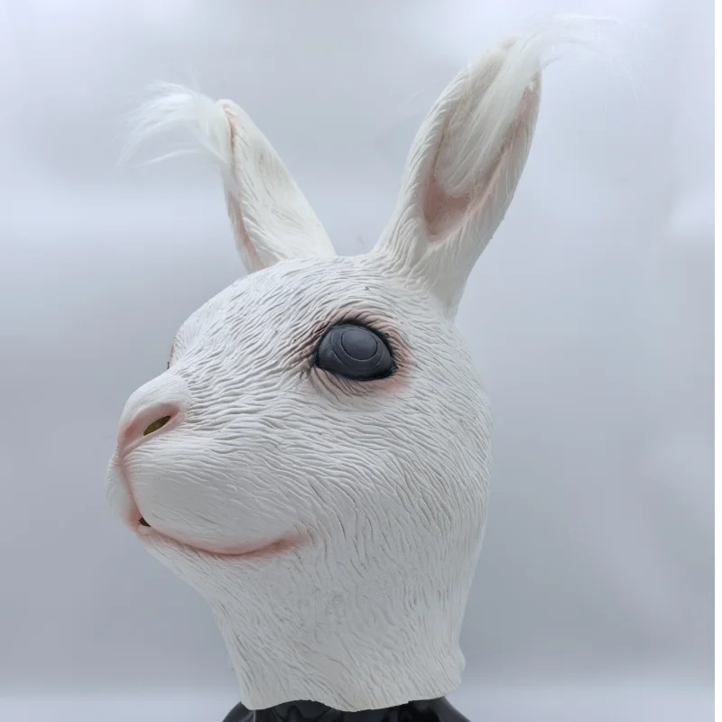 Rabbit Latex Animal Mask, Easter Costume Mask, Fancy Masquerade Party