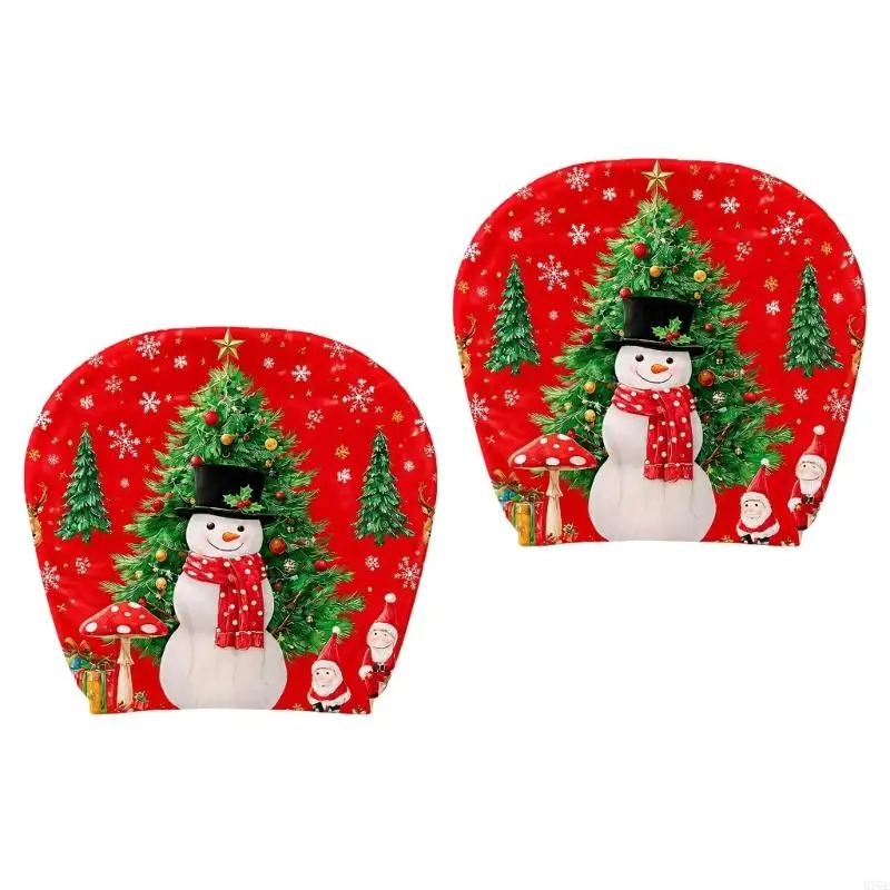 M76E Car Headrest Cover Set for Christmas, 1Pair Polyester Headrest Protectors for Most Vehicles Simple Cleanup Use