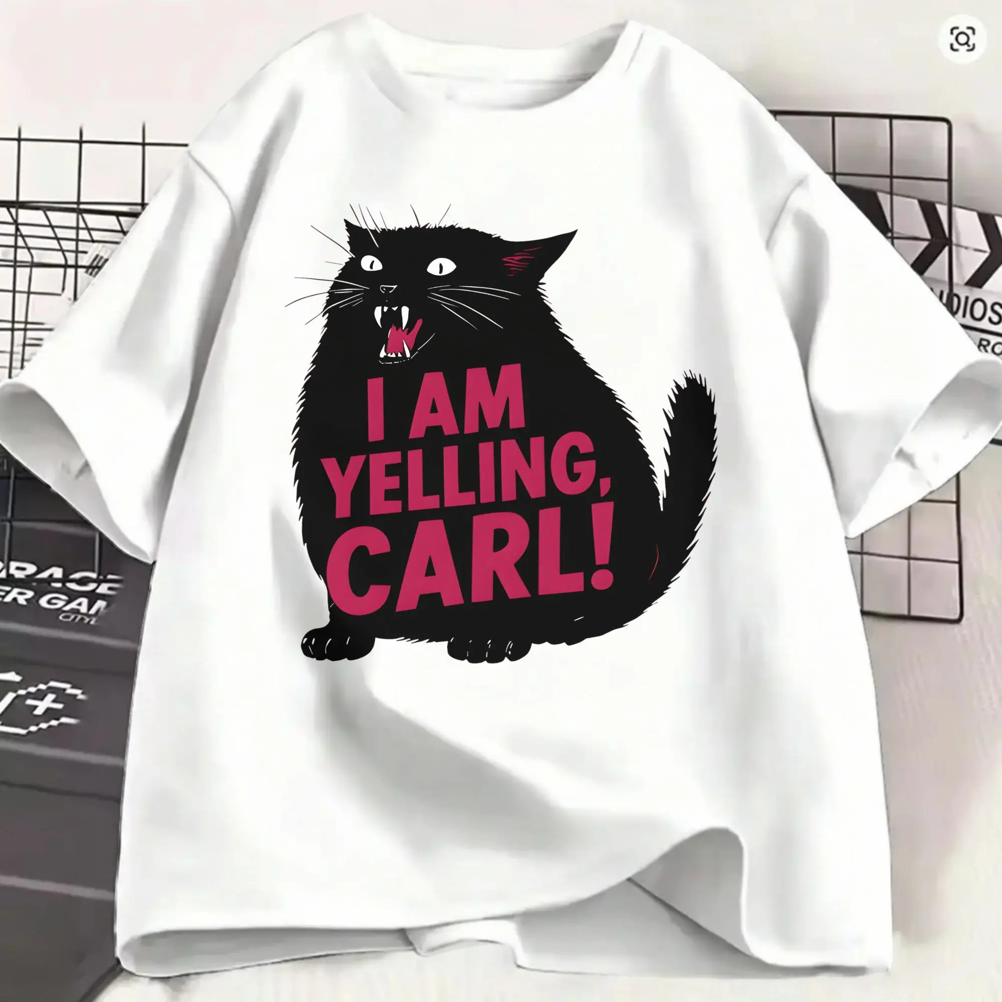 I Am Yelling Carl  T Shirts Men 100% Cotton Awesome T-Shirts Crewneck  Tee Shirt Short Sleeve Tops Party