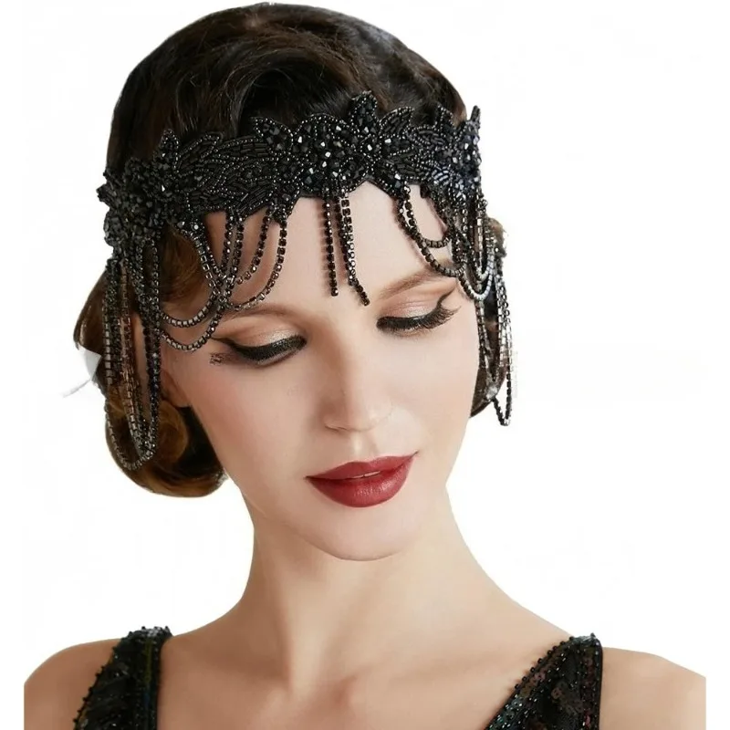 

1920s Flapper Headpiece Headband Roaring 20s Accessories for Women