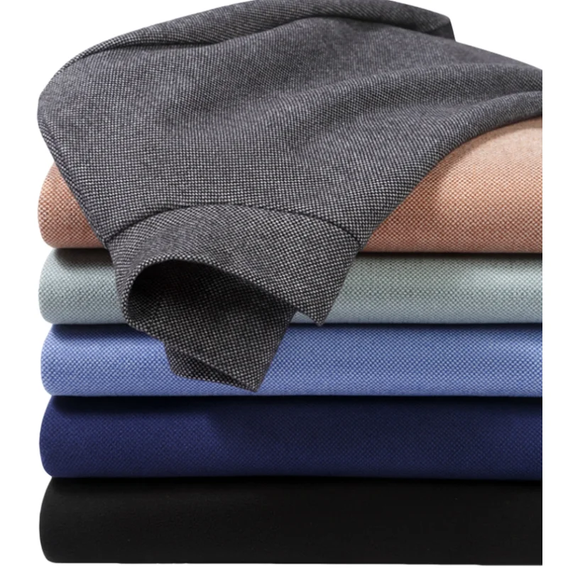 High-end Men's Mulberry Silk Wool Mock Neck Shirt 2025  Autumn Winter Thickened Warm Underwear Men's Long Sleeve Tee Tops