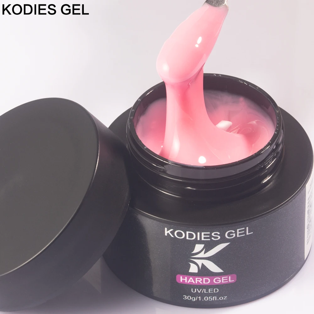 

KODIES GEL 30g Builder Extension Gel Nail Polish No Pain Rose Pink Acrygel Soak Off UV Hard Construction Gel Manicure Nailart