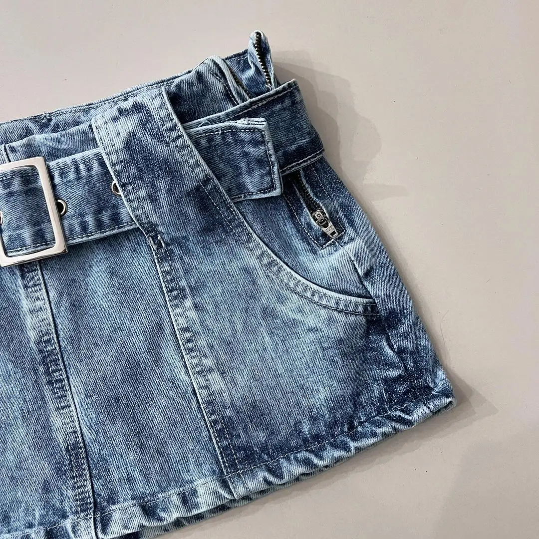 Harajuku nueva moda azul gótico Mini falda Retro empalme bolsillo cremallera Y2k faldas para mujer delgada Sexy Denim falda a la cadera ropa de calle