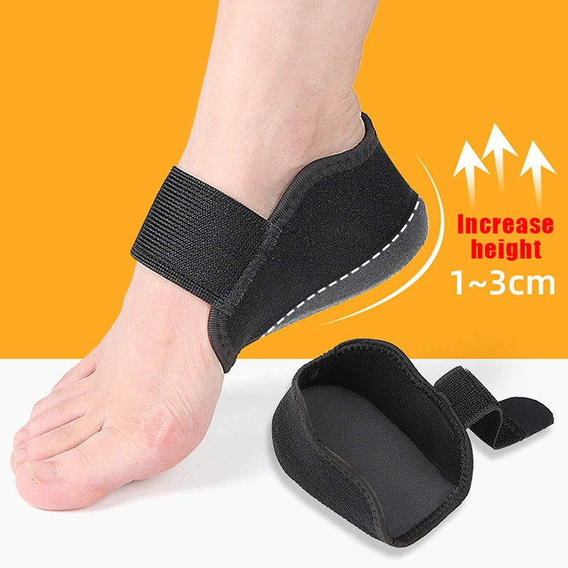 1-3cm Invisible Height Increase Silicone Socks Gel Heel Pad Orthopedic Arch Support Heel Cushion Soles Insole Foot Unisex