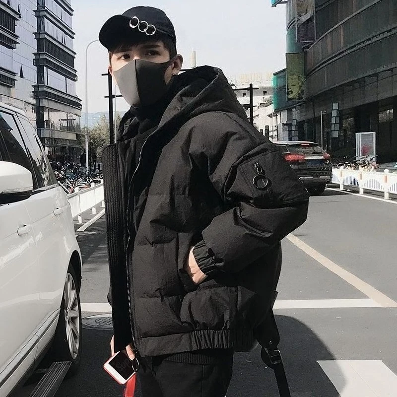 

2025 New Winter Men's Cotton Padded Jacket Short Style Korean Fashion Thick Warm Coat for Students Casual Outerwear